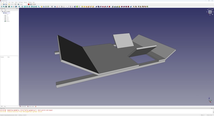 FreeCAD sketch of camping platform